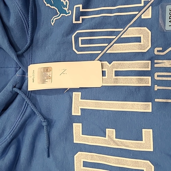 NFL Blue Detroit Lions Hoodie Size Large - Picture 4 of 4